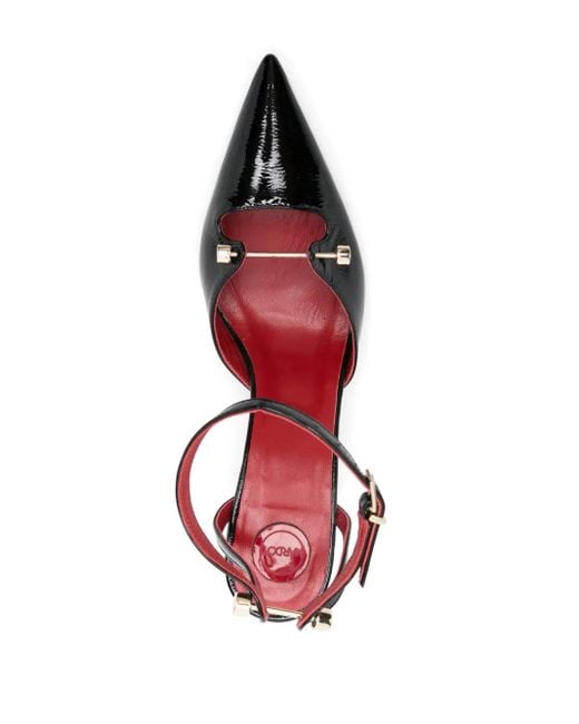 HARDOT Black 80Mm Leather Pumps