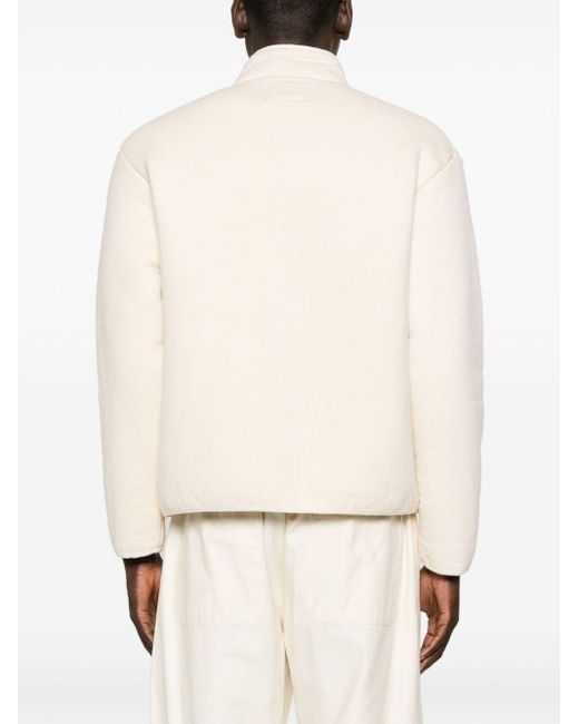 Jil Sander Natural Reversible Shearling Cotton Jacket for men