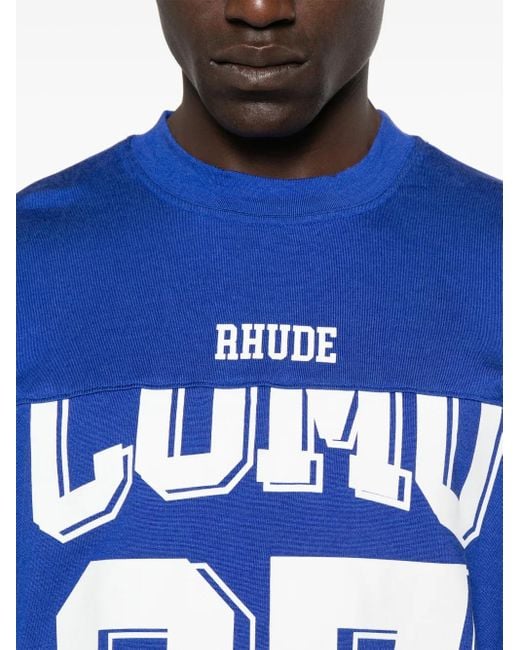 Rhude Blue Como T-Shirt for men