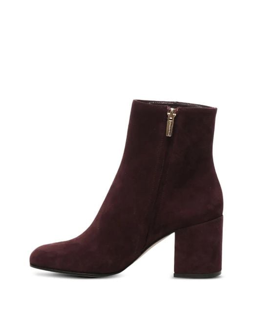 Bottines Zippées À Talon Épais 70 Mm Gianvito Rossi en coloris Brown