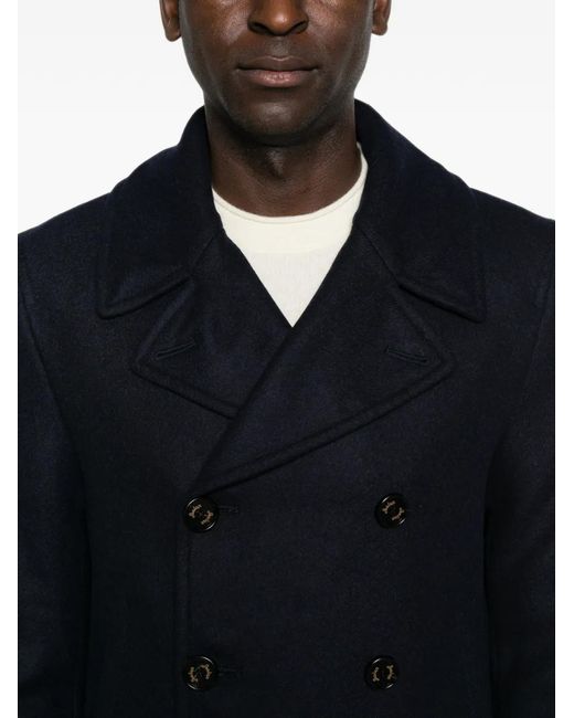Sealup Blue Double-Breasted Button-Down Jacket for men