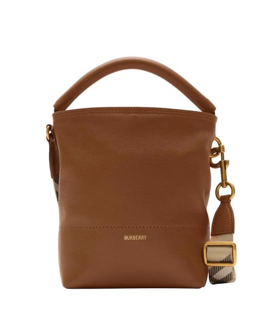 Burberry Brown Mini B Clip Bucket Bag