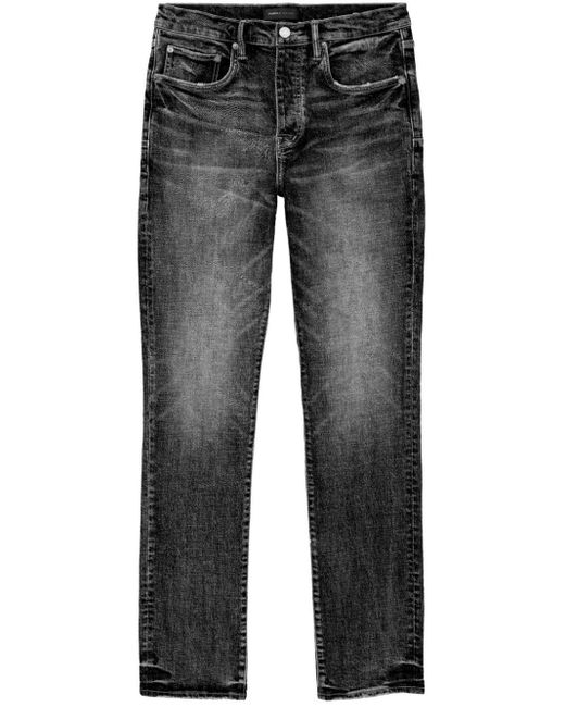 Purple Brand Halbhohe Straight-Leg-Jeans in Gray für Herren