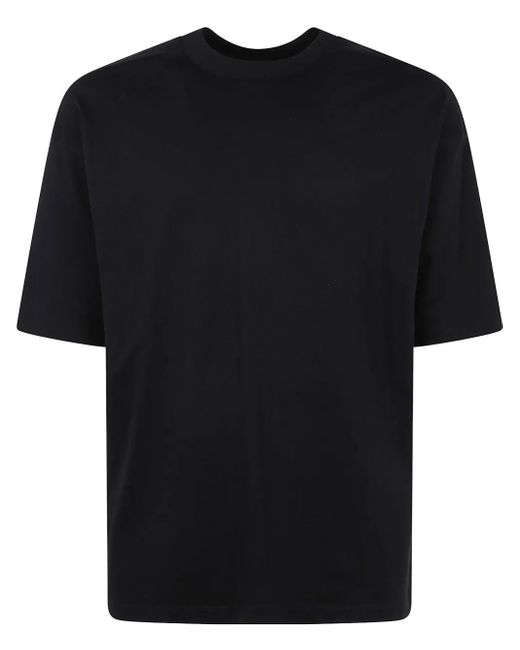 Thom Krom Black Graphic-Print Cotton T-Shirt for men