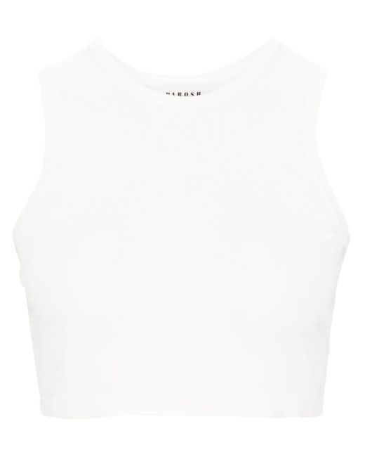 P.A.R.O.S.H. Roux Cropped Tanktop in het White