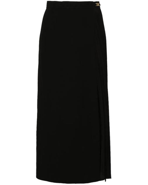 Gonna Midi A Portafoglio Plissettata di Sandro in Black