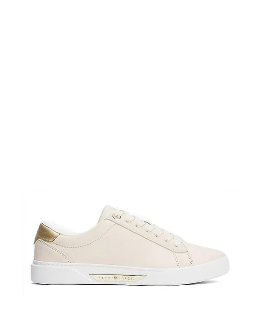 Tommy Hilfiger White Leather Sneakers