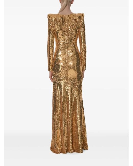 V:PM ATELIER Metallic Gema Maxi Dress
