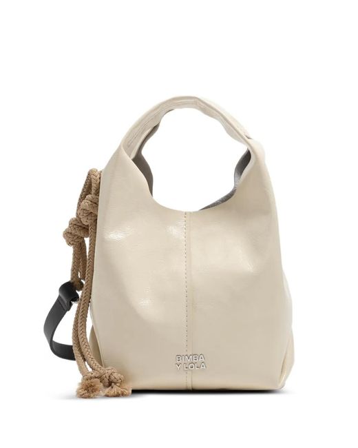 Bimba Y Lola Natural Knot Leather Mini Bag
