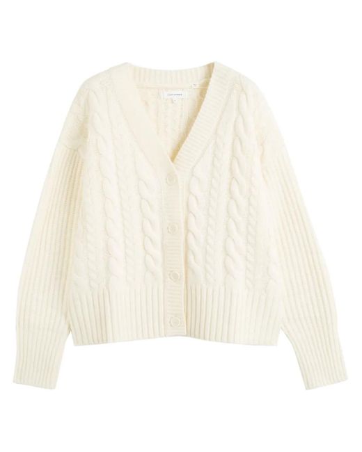 Chinti & Parker White Aran Cardigan