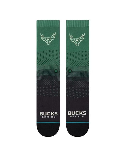 Stance Green Nba Milwaukee Bucks Gaming Socks for men