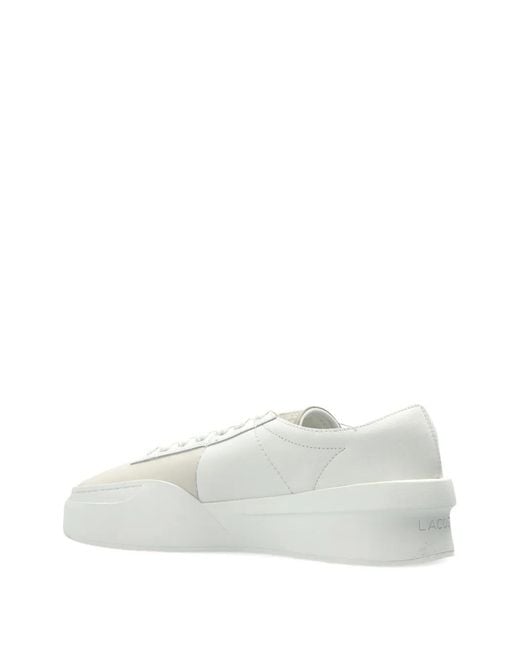 Lacoste White Aura Leather Sneakers for men