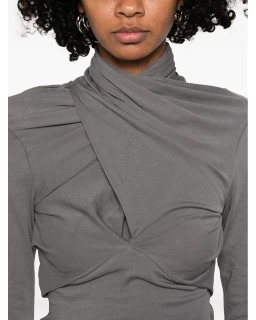 Blusa Drapeada Entire studios de color Gray