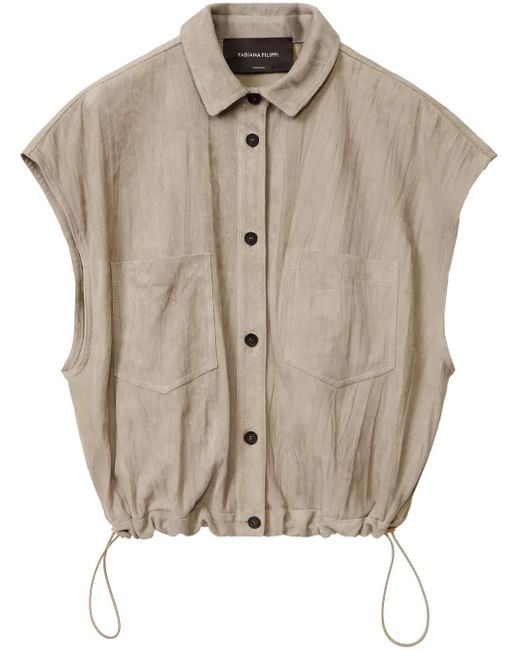 Fabiana Filippi Natural Sleeveless Shirt