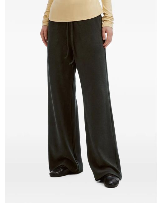 B+ AB Black Drawstring Wide-Leg Trousers
