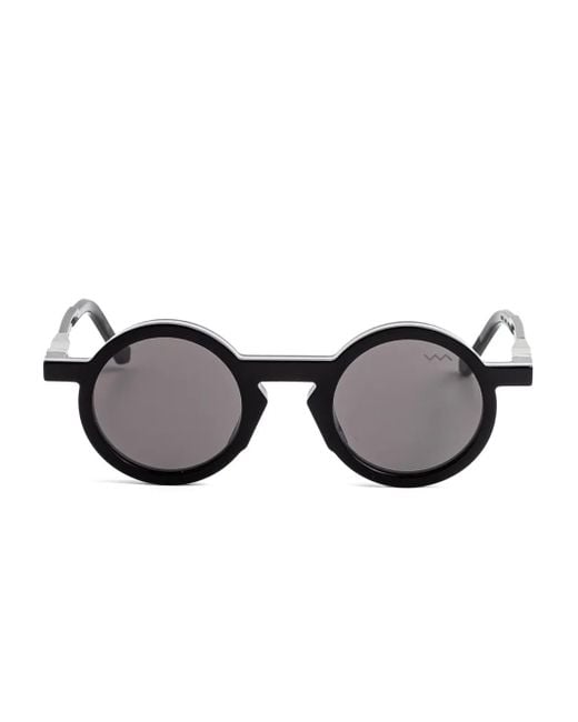 VAVA Eyewear Black Round-Frame Sunglasses