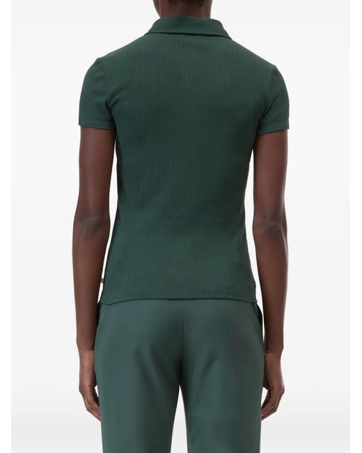 Closed Green Ribbed Polo Shortsleeve