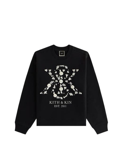Kith Black Ashwin Pearl Crest Sweatshirt