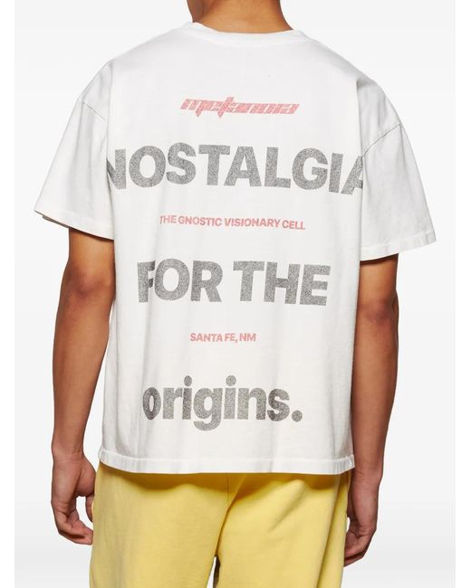 RRR123 White Graphic-Print T-Shirt for men