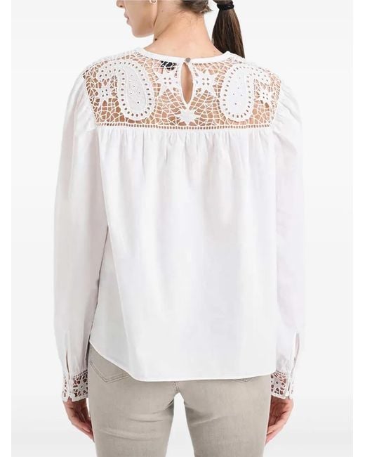 Boss White Cotton Blouse