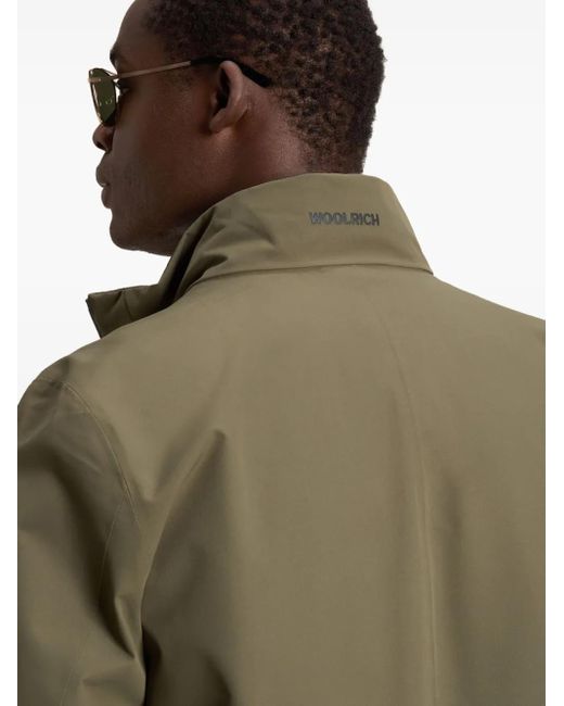 Woolrich Green Two Layers 2In1 Trench Coat for men