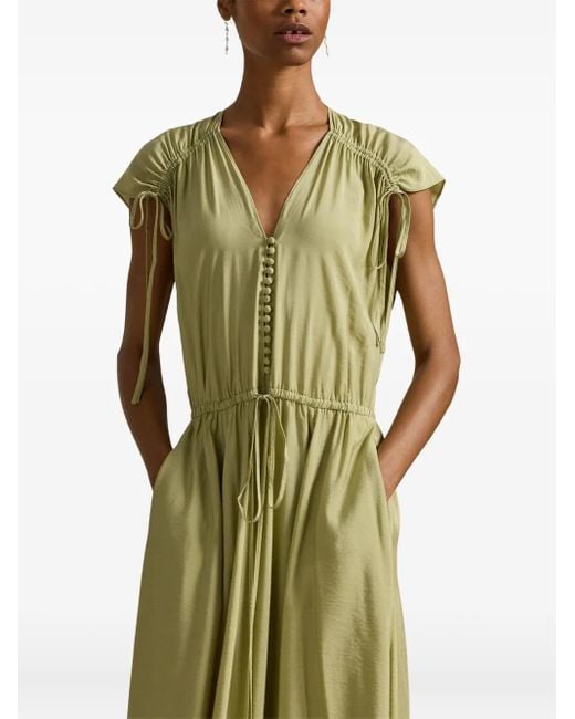 Polo Ralph Lauren Vネック マキシドレス Green