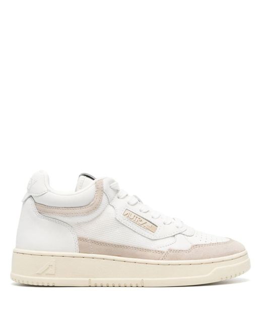 Autry White Open Leather Sneakers
