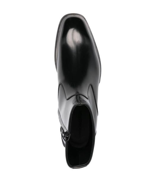 Alexander McQueen Stiefel mit Logo-Gravur in Black für Herren