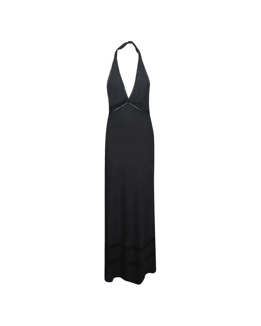 Faithfull The Brand Black Lace V-Neck Dress
