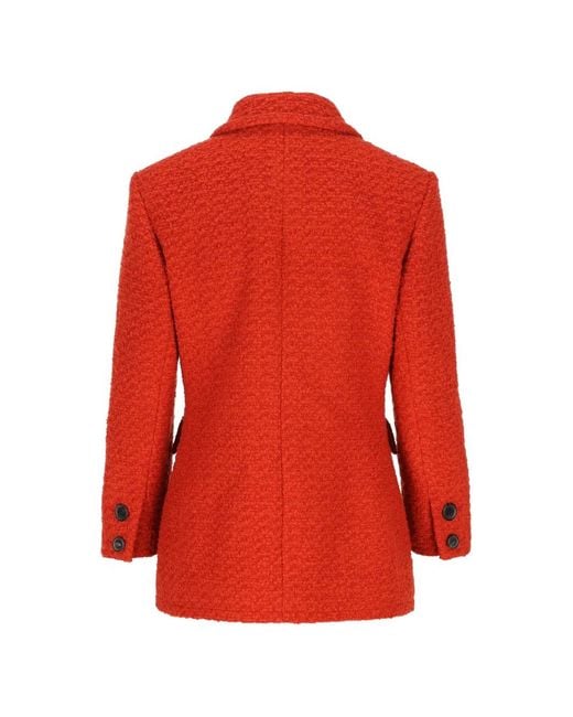 Saint Laurent Red Single-Breasted Jacket
