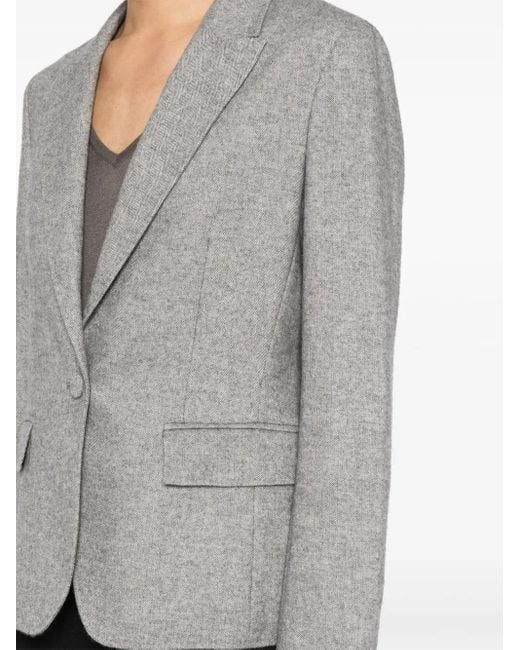 N.Peal Cashmere シングルジャケット Gray