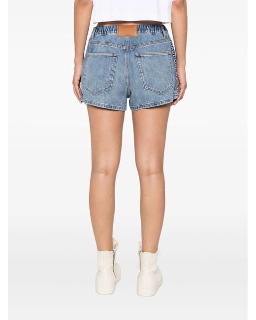 Alexander Wang Marathon Denim Shorts in het Blue