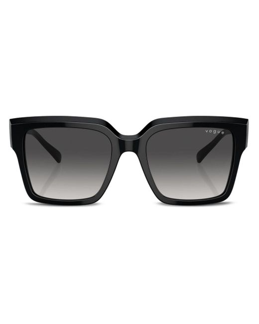 Vogue Eyewear Black Logo-print Square-frame Sunglasses