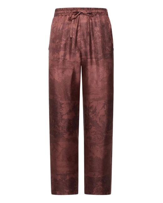 Pierre Louis Mascia Red Hose mit Landschafts-Print