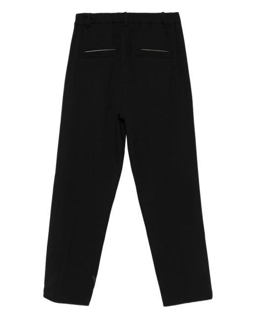Alysi Black Pressed-Crease Trousers