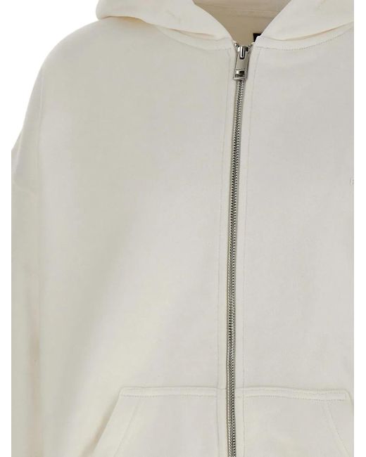 Purple Brand ジップアップ スウェットパーカー White