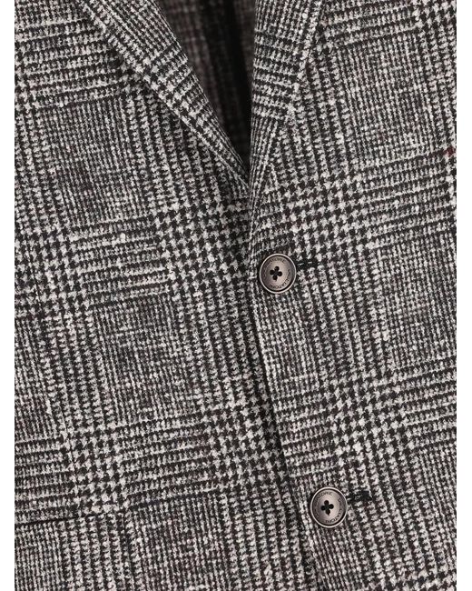 Tagliatore Gray Check-Pattern Blazer for men