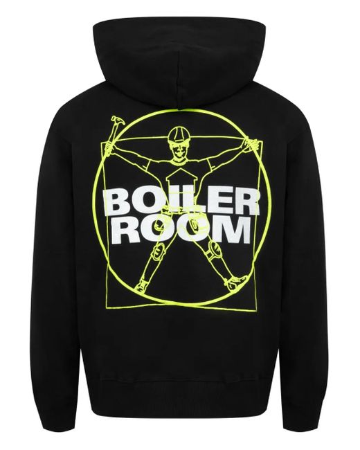 Pleasures Black Workman Graphic-Print Hoodie for men