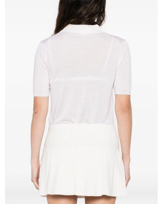 P.A.R.O.S.H. White Pleated Mini Skirt