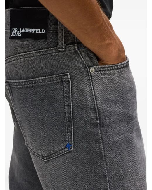 Karl Lagerfeld Gray Five-Pocket Jeans for men