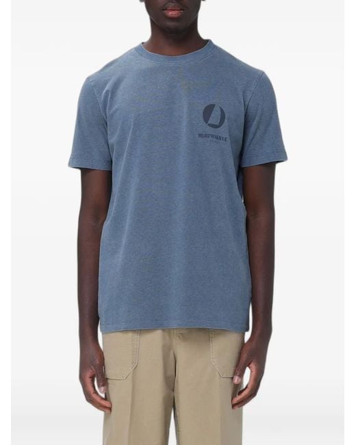 Murphy & Nye Blue Tug Logo-Print Crew-Neck T-Shirt for men