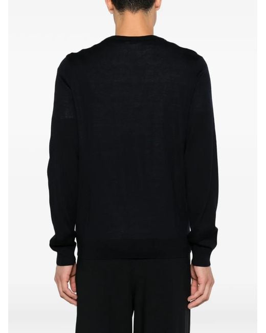Paul Smith Black V-Neck Long-Sleeve Sweater for men