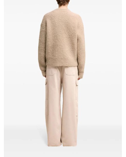 AMI Natural Ribbed Wool Blend Jumper