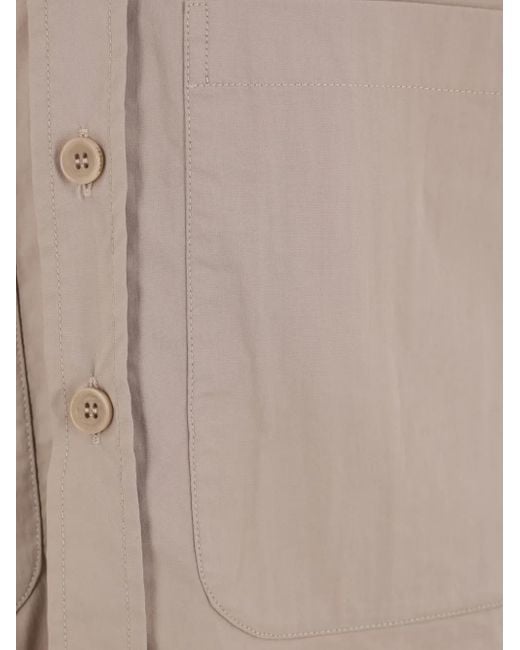 Aspesi Natural Button-Up Utility Shirt for men