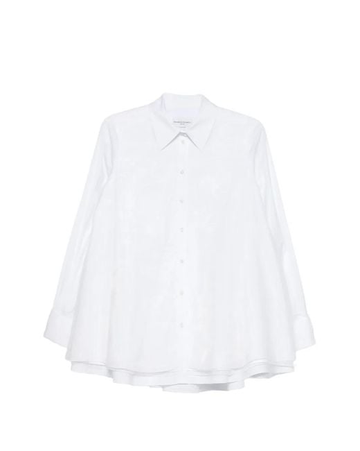 Brandon Maxwell White Layered Shirt