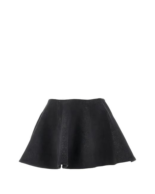 Ganni Black Flared Mini Skirt