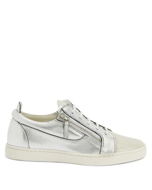 Giuseppe Zanotti White Nicki Metallic Sneakers