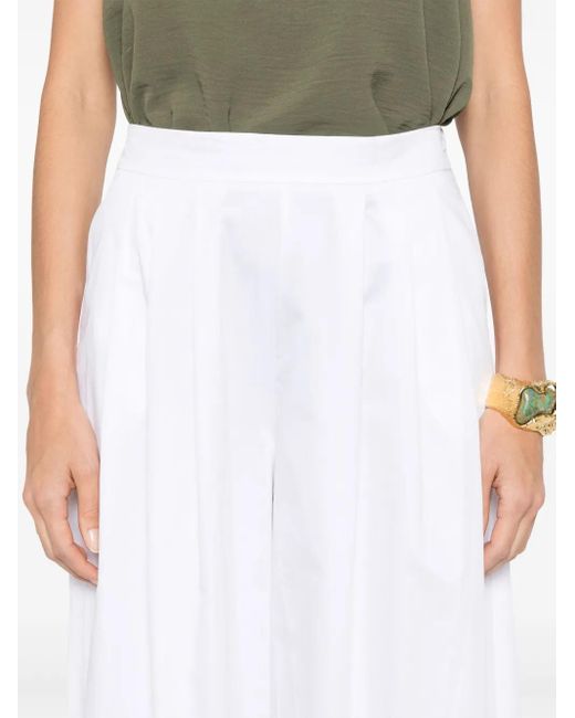 MOUTAKI White Cotton Trousers