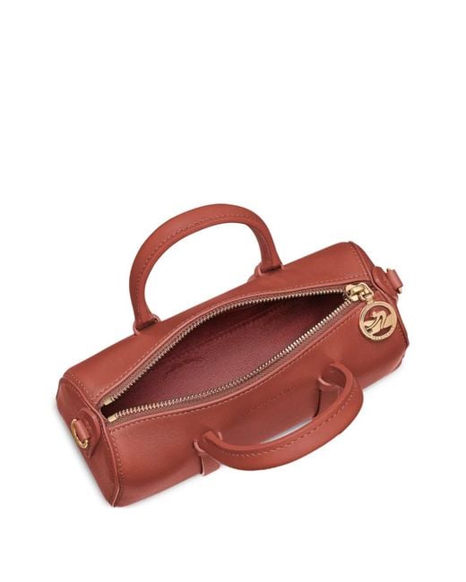 Longchamp Red Medium Daylong Leather Tote Bag