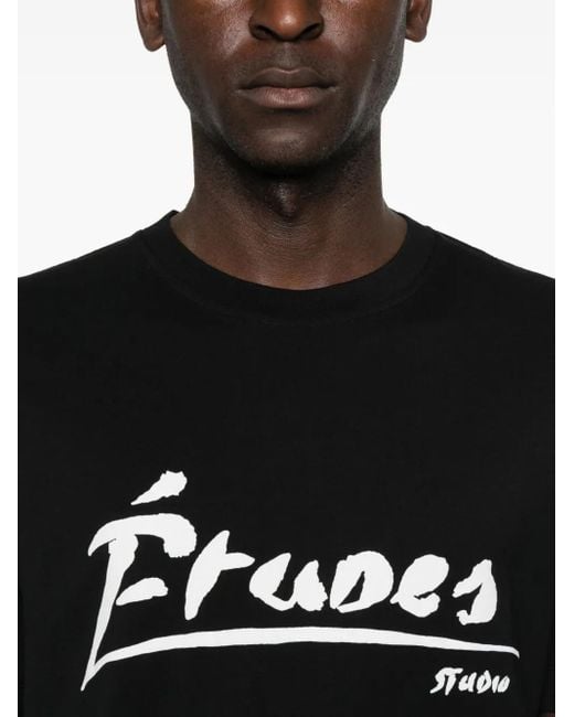 Etudes Studio T-Shirt aus Bio-Baumwolle in Black für Herren